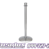 Chrome stanchion with a round base.