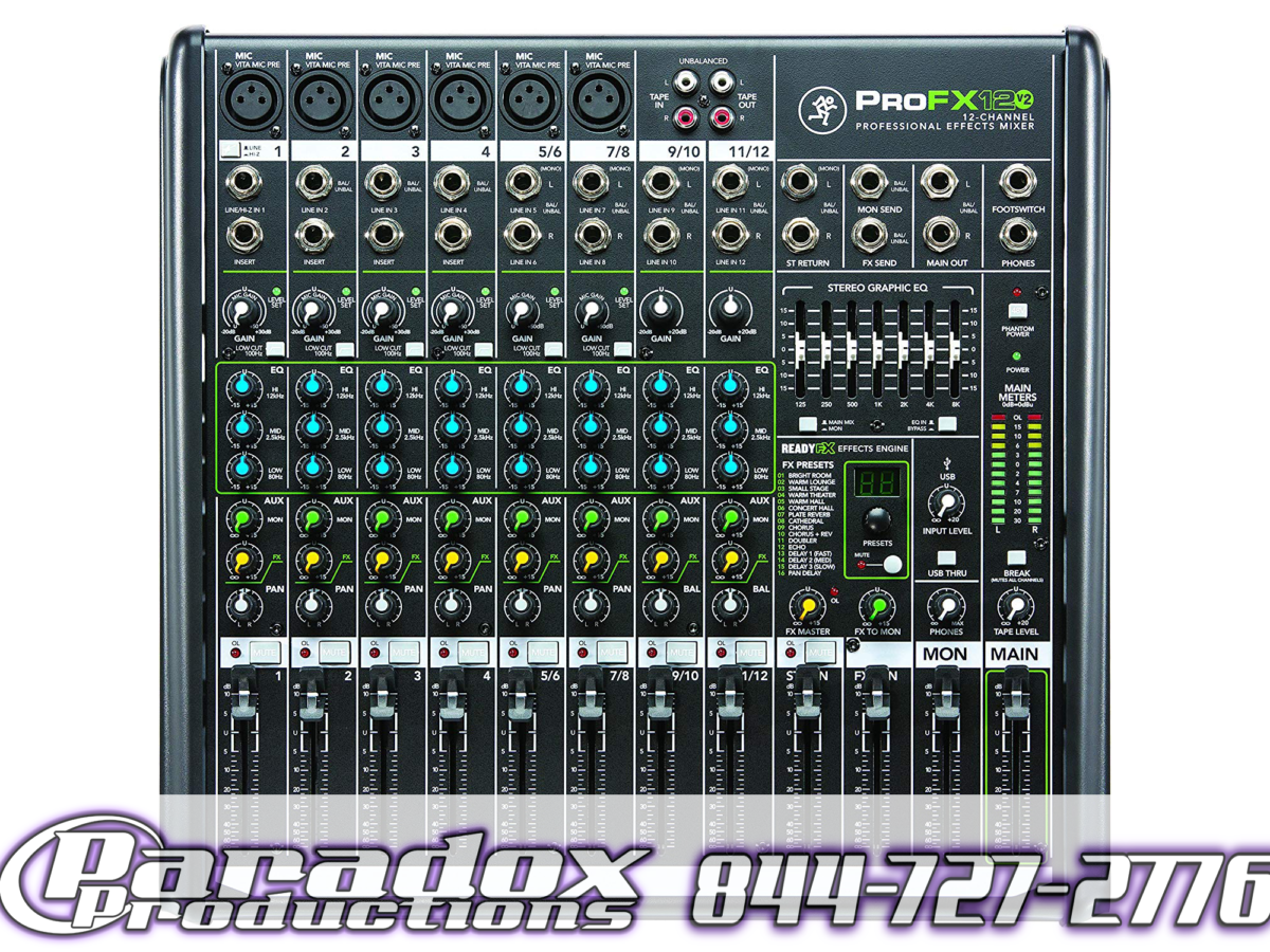 Mackie ProFX12 Mixer – Paradox Productions