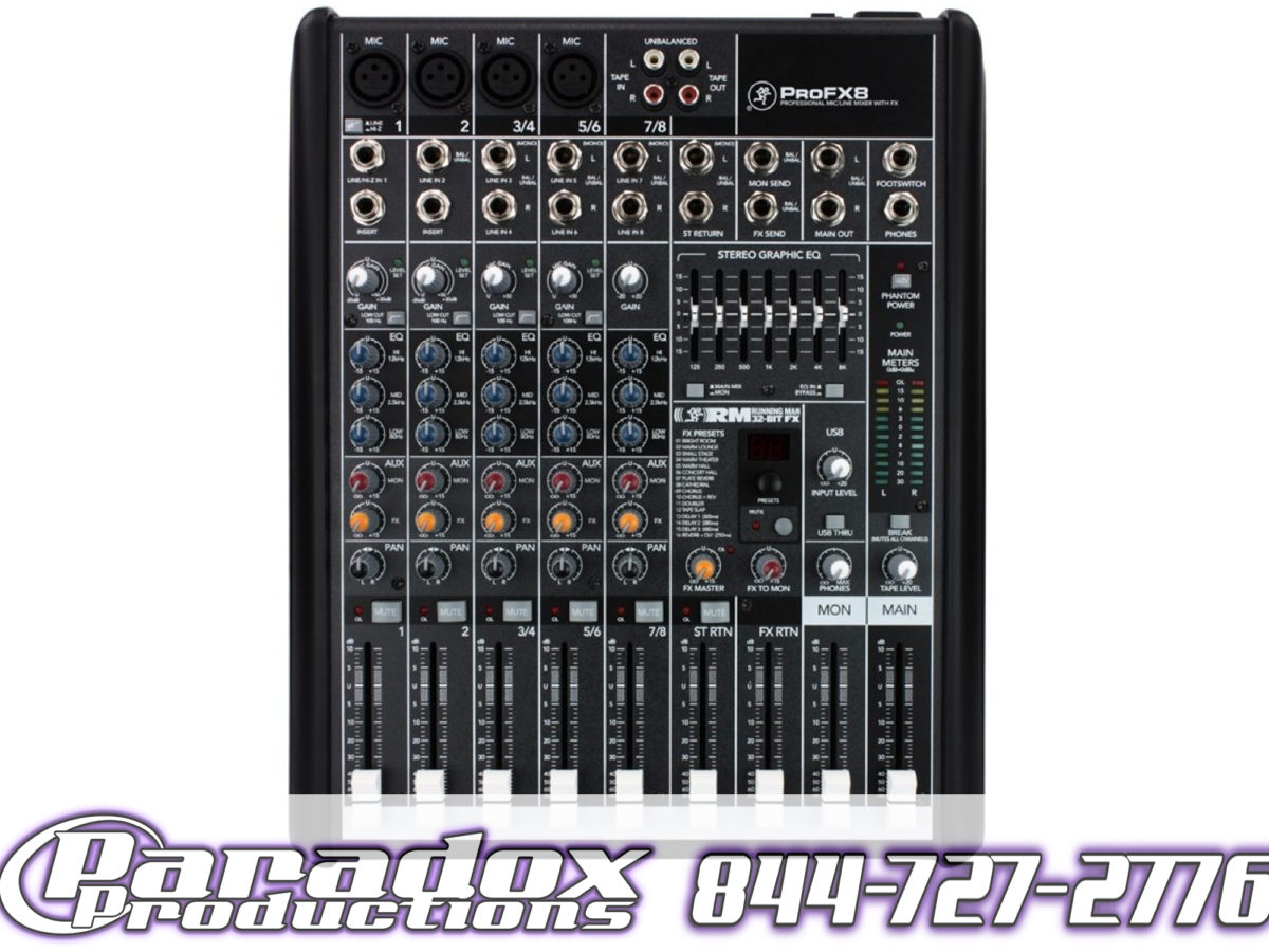 Mackie ProFX8 Mixer - Paradox Productions