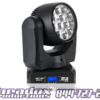 The led moving head light is on top of a white background.