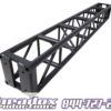 A black 12" Box Truss - 10' - Black with a white background.