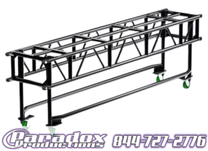A black truss Tyler GT Plus 10' with wheels on a white background named Tyler GT Plus 10'.