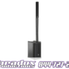 A black JBL Eon One Mk2 speaker with a logo on it.