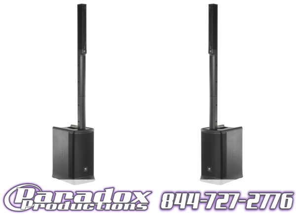 Two JBL Eon One Speaker Packages on a white background.