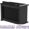 The Humpter B3 DJ Booth, a sleek black electronic device with the brand name "Humpter" on it, is a stylish addition to any DJ setup. For inquiries, contact Paradox Productions at 844-727-2776, displayed at the bottom right.