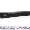 A black rack-mounted DMX splitter/distributor featuring multiple ports and branded "Chauvet Net-X 2," compatible with the Net-X 2 lighting console. The image also includes the text "Paradox Productions" and a phone number.
